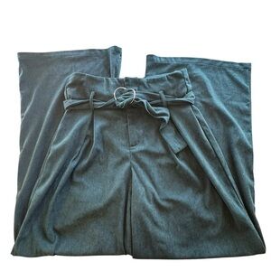 Emerald‎ Green Corduroy Wide-Leg Pants with Belt – Size S/M (13” Waist ) palazzo